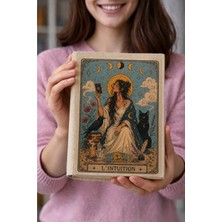 hg home&game Tarot Temalı Bez Kitap Kılıfı – Baskılı Kumaş Kitap Kabı, Kitap Koruyucu Model 2