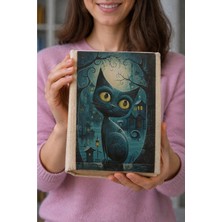 hg home&game Kedi Temalı Bez Kitap Kılıfı – Baskılı Kumaş Kitap Kabı, Kitap Koruyucu - Kitap Sever Hediyelik