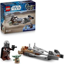 Budi LEGO Star Wars Mandalorian ve Grogu Motosikleti