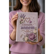 hg home&game Anneler Günü Temalı Baskılı Bez Kitap Kılıfı, Kitap Kabı, Kitap Koruyucu Kılıf, Kitap Çantası Model3