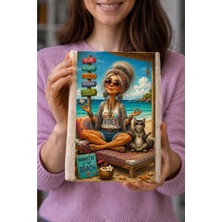 hg home&game Namaste Tatil Modu Temalı Bez Kitap Kılıfı – Baskılı Kumaş Kitap Kabı, Kitap Koruyucu - Kitapsever Hediyelik