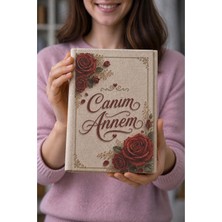 hg home&game Anneler Günü Temalı Baskılı Bez Kitap Kılıfı, Kitap Kabı, Kitap Koruyucu Kılıf, Kitap Çantası Model2