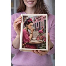 hg home&game Frida Desenli Bez Kitap Kılıfı – Baskılı Kumaş Kitap Kabı, Kitap Koruyucu - Kitapsever Hediyelik