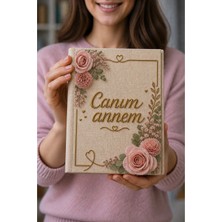 hg home&game Anneler Günü Temalı Baskılı Bez Kitap Kılıfı, Kitap Kabı, Kitap Koruyucu Kılıf, Kitap Çantası Model5