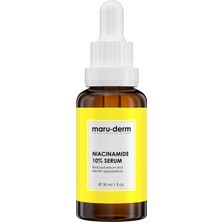 Maruderm Niacinamide%10 + Hyalüronik Asit + Panthenol Cilt Bakım Serumu – Ton Eşitleyici ve Gözenek Görünümü Inceltici Yüz Serumu, 30 ml
