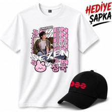 BarsDepo Bts Jungkook Seven Baskılı Tişört, Premıum Kalite Unisex Çocuk / Yetişkin (Şapka Hedıyelı)