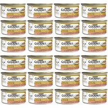 Die Grup Gold Parça Etli Soslu Somonlu ve Tavuklu Kedi Konservesi 85 gr x 24 Adet