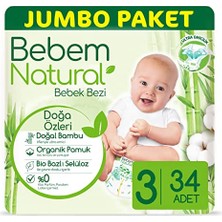 Die Grup Bebem Natural Bebek Bezi 3 Beden Midi 34 Adet