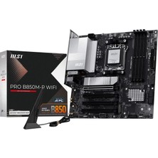 Msı Pro B850M-P Wıfı7 Ddr5 Amd B850 Am5 Soket Ddr5 8200+(OC) Mhz Matx Anakart