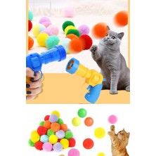 Peluş Top Atan Kedi Oyuncağı Interaktif ve Hareketli Kediler Için Peluş Oyun Aracı Oyuncak