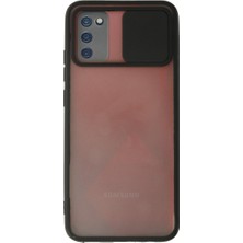 Bezos Galaxy A02S Kılıf Palm Buzlu Kamera Sürgülü Silikon - Siyah