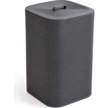 Orret Home 90 Litre Iki Bölmeli Kirli Çamaşır Sepeti Çıkarılabilir Astarlı Kapaklı Katlanabilir Çamaşır Sepeti Laundry Basket Büyük Boy Çamaşırlık Organizer Gri