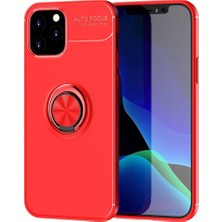 Bezos iPhone 12 Kılıf Range Yüzüklü Silikon - Kırmızı