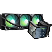 Tryx Panorama Se 360 Argb 360MM Aıo Dönebilen 6.67 '' Amoled Kavisli Ekran 3D Anamorfik Etkisi Özelleştirilebilir Aıo Soğutucu 360MM Asetek Adela Pompa 280W Tdp Argb Fan Intel Lga 1851/1700 Amd Am5