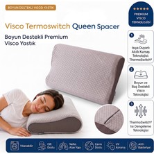 Homedius Visco Queen Spacer Thermoswitch Boyun Destekli Ortopedik Visco Yastık 55X35 cm