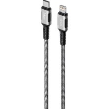 Die Grup Hkm Tech Dynamıc 30W Hızlı Şarj, Mıknatıslı, Type-C To Lightning Şarj ve Data Aktarım Kablosu, 1 Metre, Siyah