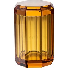 System Cyrstal Bath Accessory Cotton Box Amber Turuncu Tek Ebat BA2050 024 C6