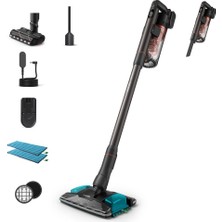 Die Grup 8000 Serisi Aqua Plus Kablosuz Dik Süpürge, 360° Güçlü Emiş, Triactive Akıllı LED Başlık, 80 Dk'ya Kadar Kullanım, XC8153/10