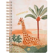 Le Color Marrakech Spiralli Defter Çizgili Zürafa 17X24 cm