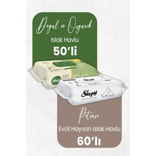 Sleepy Doğal Organik Islak Mendil 50'li ve Evcil Hayvan Islak Havlu 60'lı