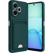 Bezos Redmi 13 4g Kılıf Kelvin Kartvizitli Silikon - Koyu Yeşil
