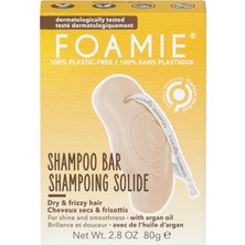 Foamie Kiss Me Argan Oil - Kuru ve Elektriklenen Saçlara Özel - Katı Şampuan 80 G