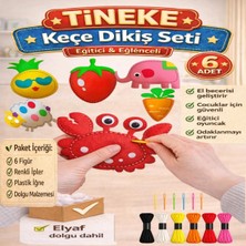 Die Grup Tineke Çocuklar Için 6 Adet Kendin Yap Montessori Keçe Dikiş El Sanatları Seti 3 Yaş Üzeri Çocuklar Için