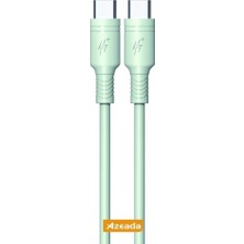 Die Grup Pdateknoloji Azeada 60W Type-C To Type-C Şarj ve Data Kablosu 1m Yeşil PD-B82AY(YEŞIL, Type-C To Type-C)