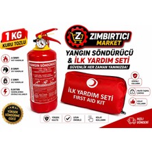 Zımbırtıcı 1 kg Yangın Tüpü ve Ilk Yardım Seti