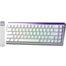 Aula Hero 68 He Manyetik Klavye Rapid Trigger Black King Switch 8000Hz Rgb Neon Tkl Hot Swap Oyuncu Klavyesi Beyaz
