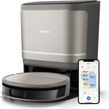 Philips Homerun 9000 Serisi Robot Süpürge, Islak ve Kuru Temizlik, Bakterilere Karşı%99.9 Etkili, Yüksek Emiş Gücü, Homerun Uygulaması ile Uzaktan Kontrol, XU9100/10