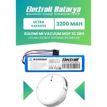 Electroll Xiaomi Mi Vacuum Mop 1c 2in1 Uyumlu Batarya (Ultra Kapasite) 3200MAH Robot Süpürge Pil STYTJ01ZHM