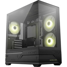 Die Grup Msı Mag Pano M110R Mini Tower Micro-Atx Case (W/2X140MM Argb (Reverse Blades Fan), 1X120MM Argb Fan, CA-MPAM11R)