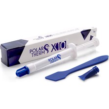 Die Grup Polartherm X-10 By Thermal Grizzly - Cpu ve Gpu Için 2 Gram Cpu Termal Macun - Yüksek Isı Iletkenliği, Uzun Dayanıklılık, Iletken Olmayan Termal Gres - Spatula Termal Bileşik Kiti