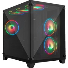 Die Grup Gameforce Lıquıd 6X120MM Rgb Fanlı Kumandalı ve Kontrolcülü Oyuncu Bilgisayar Kasası