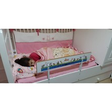 Agubugu Baby AGU-088-8-3-DSN Hayvan Desenli Ahşap Yatak Bariyeri 80X30, Beyaz