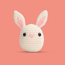 Esranın Dünyası The Gookie Amigurumi Tavşan Örgü Seti, Başlangıç Seviyesi, Beyaz Pamuklu Iplik, Video Eğitimli, Tığ ve Iğne Dahil, El Yapımı Oyuncak