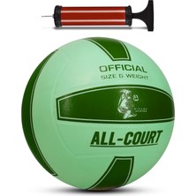 Hakay All Court Voleybol Topu Pompa Dahil Set Kauçuk Dikişsiz Yekpare Üretim Iç Dış Mekan No:5 (Yeşil)