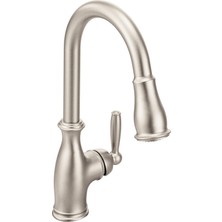 Hakay Moen 7185ORB Brantford Single Griff Mutfak Armatürü Pull Out Spray, Yağ ile Rubb, 7185SRS