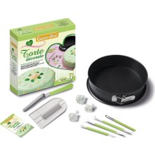 Die Grup Guardini 15685 "voglia Dı..." Basis-Kit Yapışmaz Kaplama Yuvarlak Şekilli ile Zemin Dupont Teflon Classic 26 Cm, Plastik Düzleştirici, Edilir, 3-Modellierungswerkzeugen, Küçük Fırça, 3-Kesici, Tarif