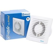 Hakay Elicent E-Style 100 Banyo Tipi Sessiz Havalandırma Fanı, Duvar ve Tavan Aspiratörü, 100 Mm, Beyaz