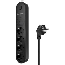 Hakay Lunatic Showmax Serisi SH-4625 4lü 2m 10A 2500W 2xusb 1xtype-C Akım Korumalı Priz (4 Lü 2xusb 1x Type-C Çıkışlı)