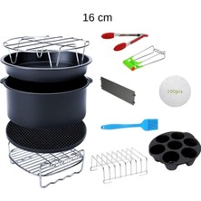 Die Grup Yui Xiaomi,philips,tefal,kumtel Uyumlu 4.5 Litre 7 Inç Hava Fritözü 12'li Yedek Parça Seti