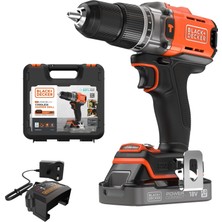 Hakay Black&decker BLD682D1XK-QW 18V Powerconnect™ Kömürsüz Şarjlı Matkap/vidalama (1 x 2.0AH Akü, 1A Şarj Cihazı ve Kitbox Ile)