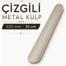 Hakay Kanal Kulp Saten Gold Çizgili 320 mm Metal Mobilya Gardırop Çekmece Dolap Kapak Kulpu Kulbu Kulplar