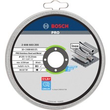 Hakay Bosch Professional Accessories Için Ayırma Diski Düz Standart Inox – Rapido Wa 60 T Bf, 125 Mm, 10-Er Paket, 2608603255