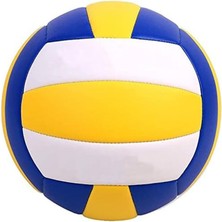 Hakay Aputue Voleybol, Üç Renkli Panel Tasarım (Mavi/sarı/beyaz) Dayanıklı ve Uzun Ömürlü Antrenman Topu, Resmi Boyut 5 Voleybol Topu, Su Geçirmez Iç ve Dış Mekan Plaj Voleybolu, Plaj Oyunları