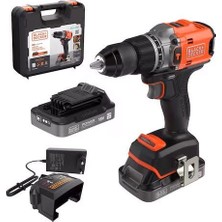 Hakay Black + Decker BLD683D2XK-QW 18V Kömürsüz Darbeli Matkap/vidalama – 2 x 2.0AH Batarya, 1A Şarj Cihazı ve Taşıma Çantalı