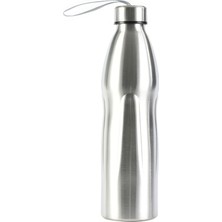 Hakay Çelik Gri Askılı 1000 ml Sporcu Suluğu Matara Suluk (Sıcak-Soğuk Tutmaz) MT242