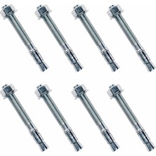 Hakay Klipsli Dübel M12 x 90 mm 8 Adet Set Çelik Gövdeli Beton Tuğla Taş Uyumlu Güçlü Sabitleme Dübel Seti